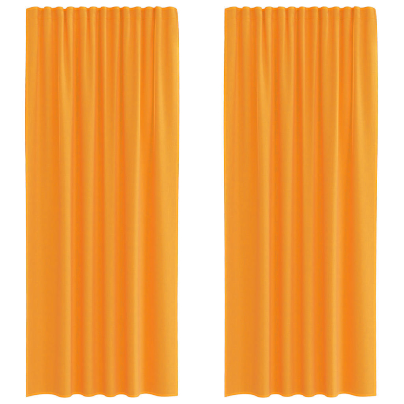 Voile Vorhänge mit Schlaufen 2 Stk. Orange 140x225 cm