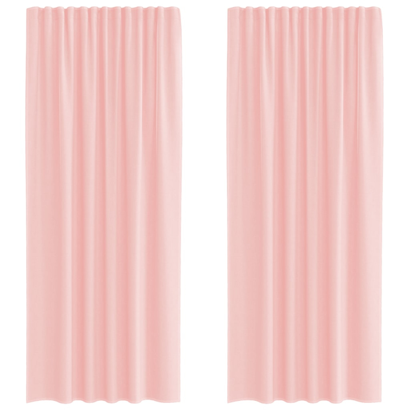 Voile Vorhänge mit Schlaufen 2 Stk. Rosa 140x245 cm