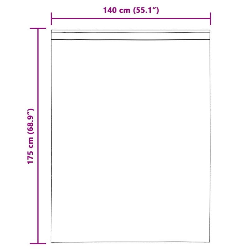Voile Vorhänge mit Schlaufen 2 Stk. Violett 140x175 cm