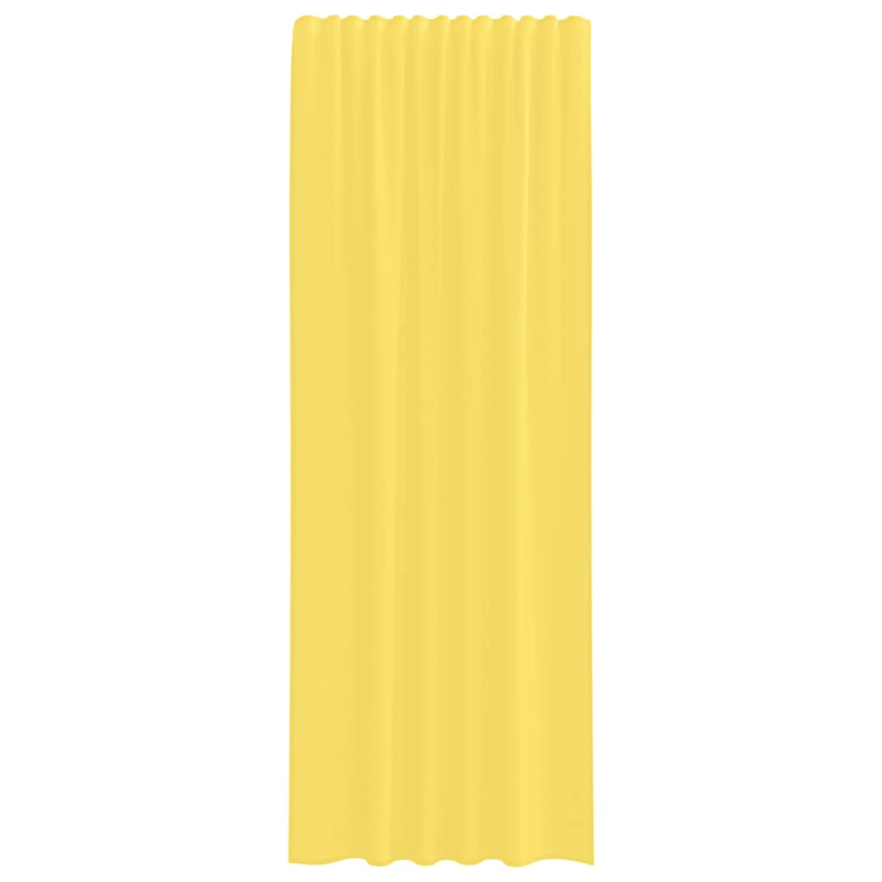 Voile Vorhänge mit Schlaufen 2 Stk. Gelb 140x260 cm