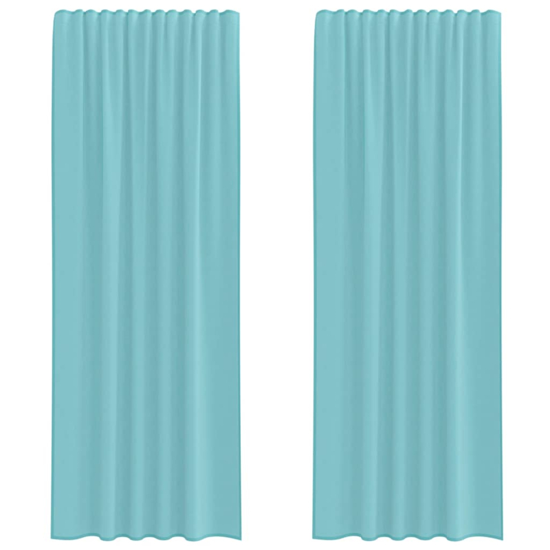 Voile Vorhänge mit Schlaufen 2 Stk. Türkis 140x260 cm