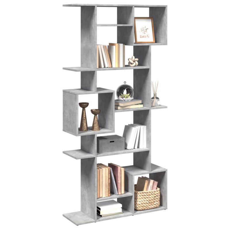 Bücherregal Betongrau 92x29x188 cm Holzwerkstoff