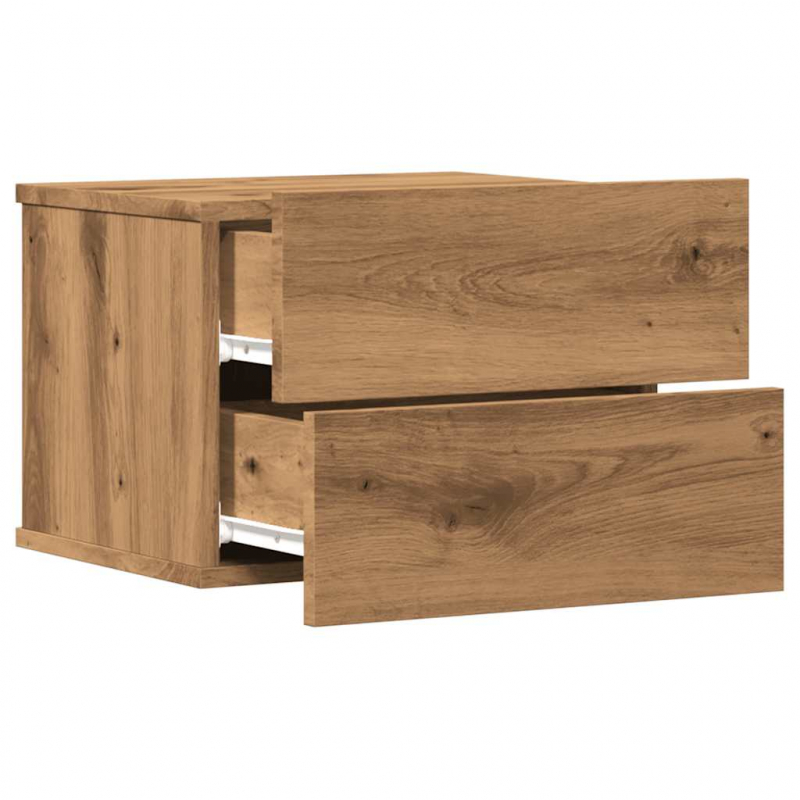 Wand-Nachttische 2 Stk. Artisan-Eiche 40x32x30 cm