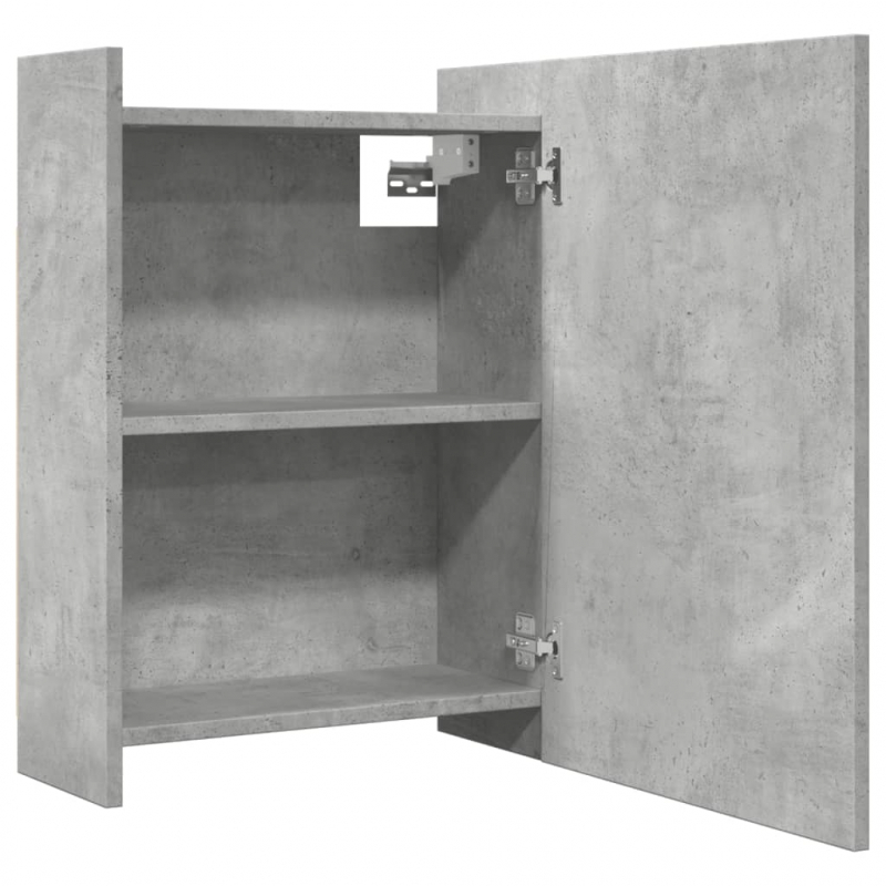 Bad-Spiegelschrank Betongrau 62,5x20,5x64 cm Holzwerkstoff