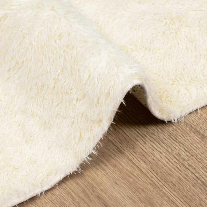 Teppich Shaggy Hochflor NAVARRA Creme 60x100 cm Polyester