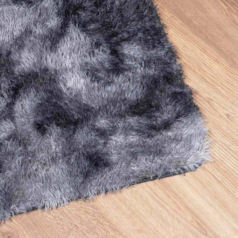 Teppich Shaggy Hochflor NAVARRA Dunkelgrau 60x100 cm Polyester