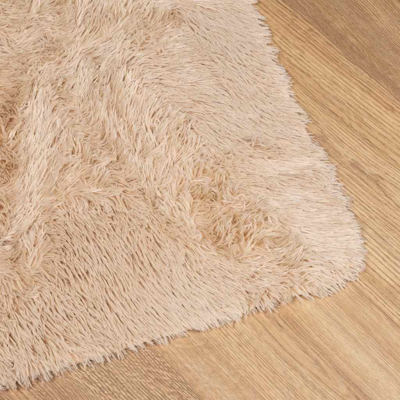 Teppich Shaggy Hochflor NAVARRA Beige 80x150 cm Polyester