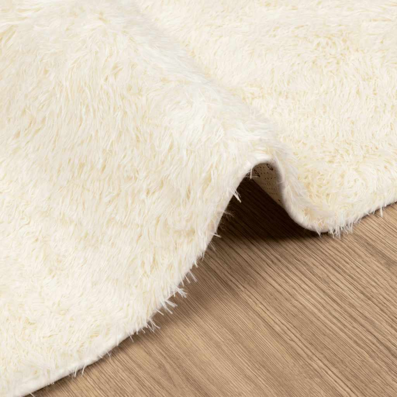 Teppich Shaggy Hochflor NAVARRA Creme 80x150 cm Polyester