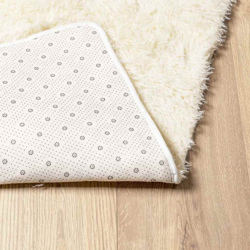 Teppich Shaggy Hochflor NAVARRA Creme 80x150 cm Polyester