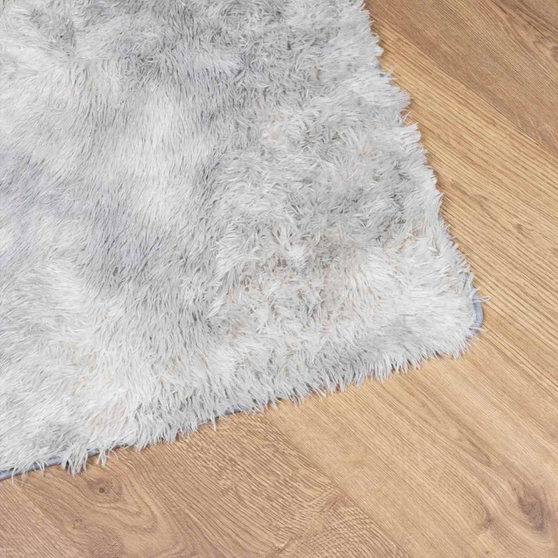 Teppich Shaggy Hochflor NAVARRA Hellgrau 80x150 cm Polyester