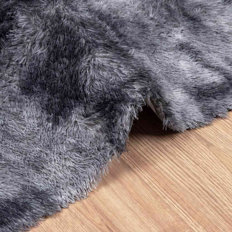 Teppich Shaggy Hochflor NAVARRA Dunkelgrau 120x170 cm Polyester