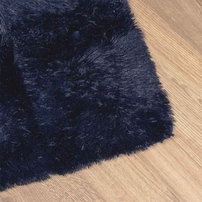 Teppich Shaggy Hochflor NAVARRA Marineblau 130x200 cm Polyester