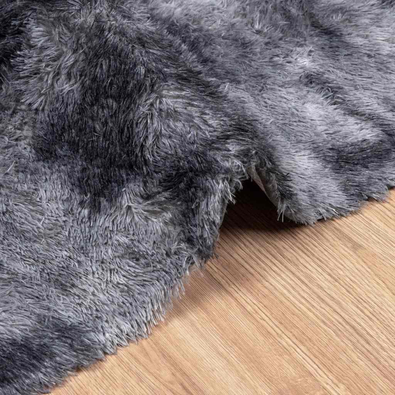 Teppich Shaggy Hochflor NAVARRA Dunkelgrau 200x290 cm Polyester