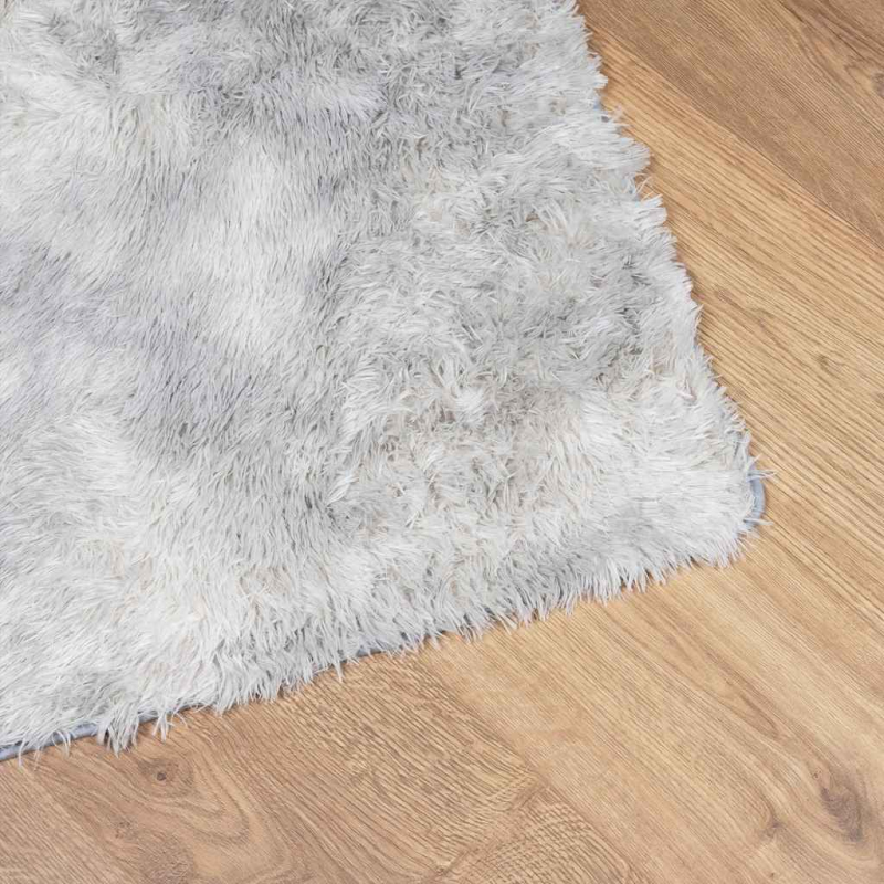 Teppich Shaggy Hochflor NAVARRA Hellgrau 200x290 cm Polyester