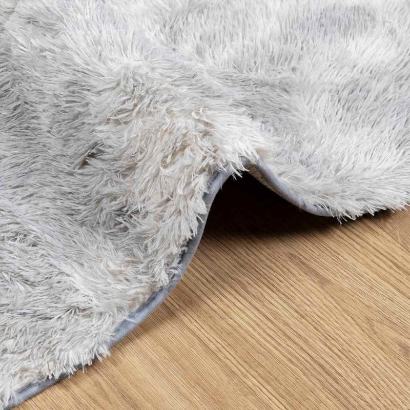 Teppich Shaggy Hochflor NAVARRA Hellgrau 200x290 cm Polyester