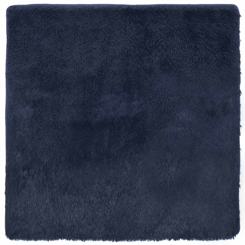 Teppich Shaggy Hochflor NAVARRA Marineblau 120x120 cm Polyester