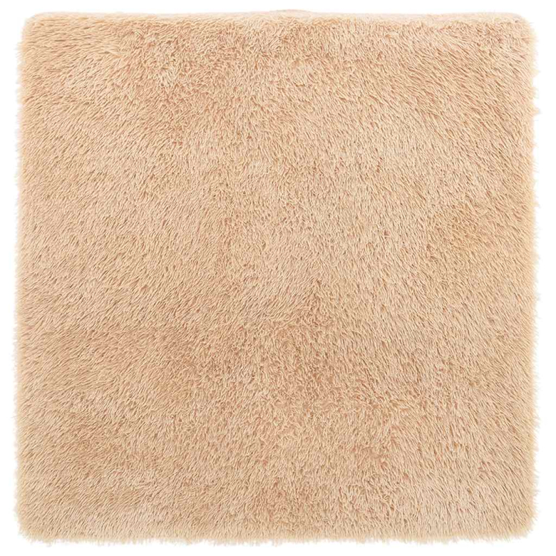 Teppich Shaggy Hochflor NAVARRA Beige 160x160 cm Polyester