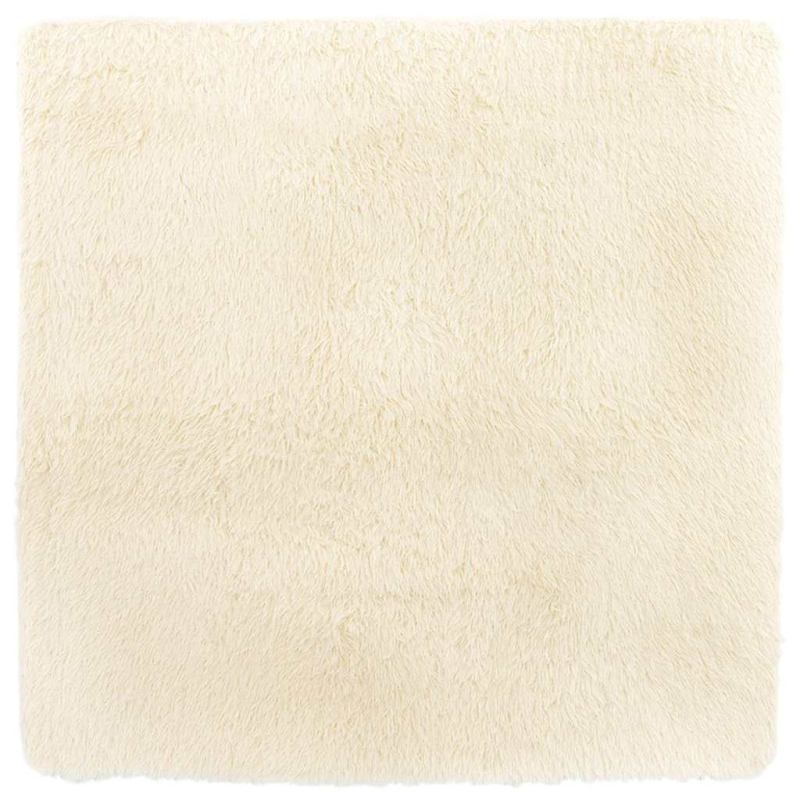 Teppich Shaggy Hochflor NAVARRA Creme 160x160 cm Polyester