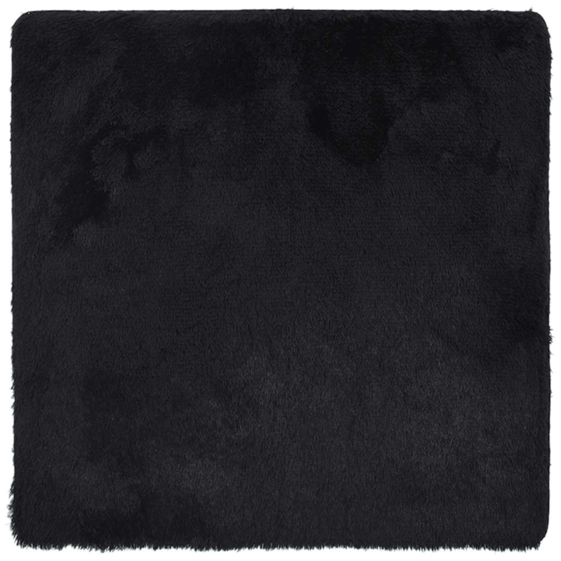 Teppich Shaggy Hochflor NAVARRA Schwarz 200x200 cm Polyester