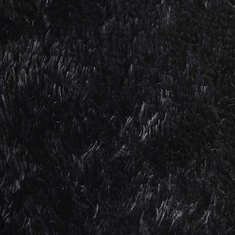 Teppich Shaggy Hochflor NAVARRA Schwarz 240x240 cm Polyester