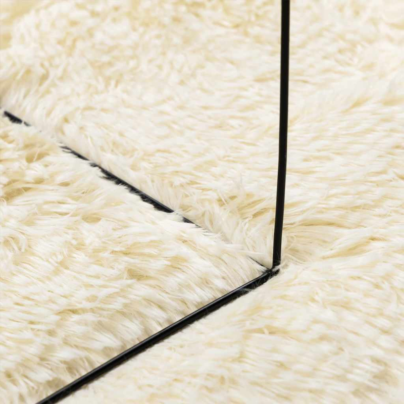 Teppich Shaggy Hochflor NAVARRA Creme 240x240 cm Polyester