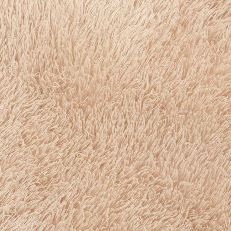 Teppich Shaggy Hochflor NAVARRA Beige 200x200 cm Polyester