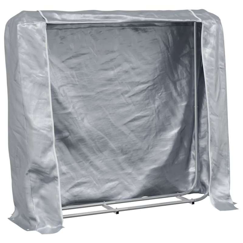 Brennholzregal mit Regenschutz 150x25x150 cm Verzinkter Stahl