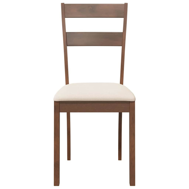 Esszimmerstühle mit Kissen 2 Stk. Braun Massivholz Gummibaum