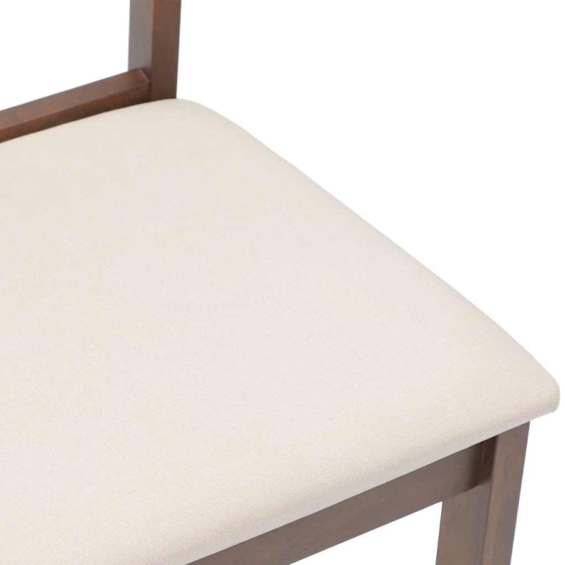 Esszimmerstühle mit Kissen 2 Stk. Braun Massivholz Gummibaum