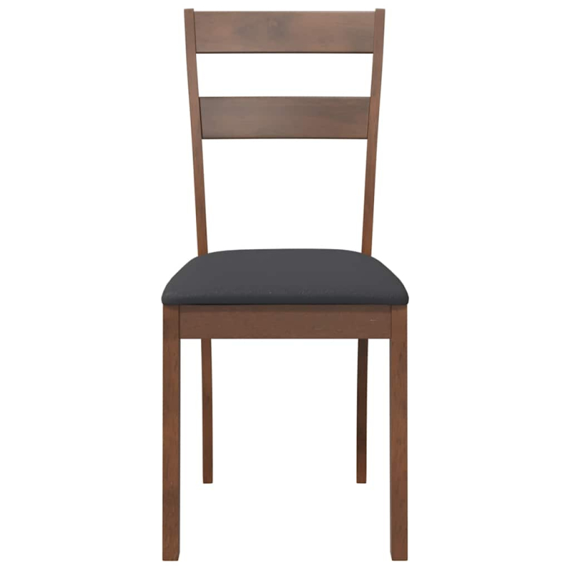 Esszimmerstühle mit Kissen 2 Stk. Braun Massivholz Gummibaum