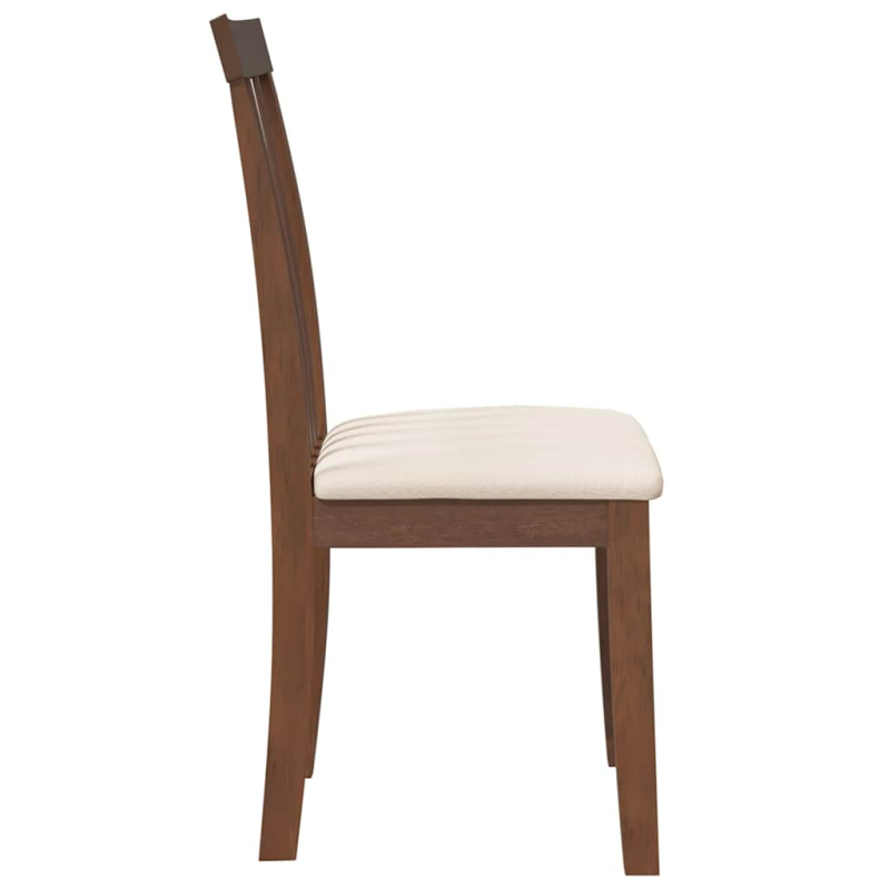 Esszimmerstühle mit Kissen 2 Stk. Braun Massivholz Gummibaum