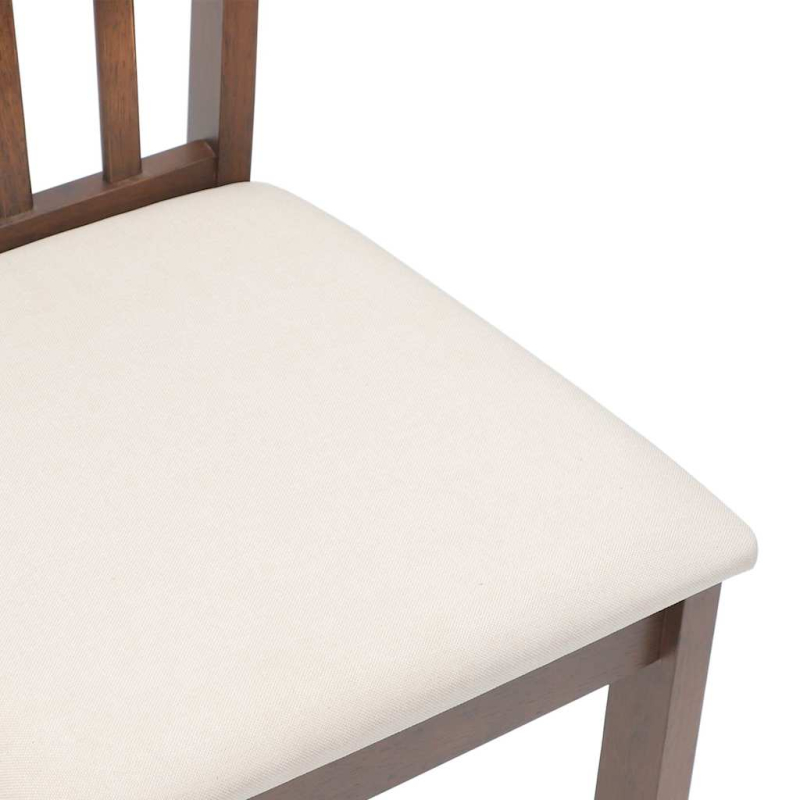 Esszimmerstühle mit Kissen 2 Stk. Braun Massivholz Gummibaum