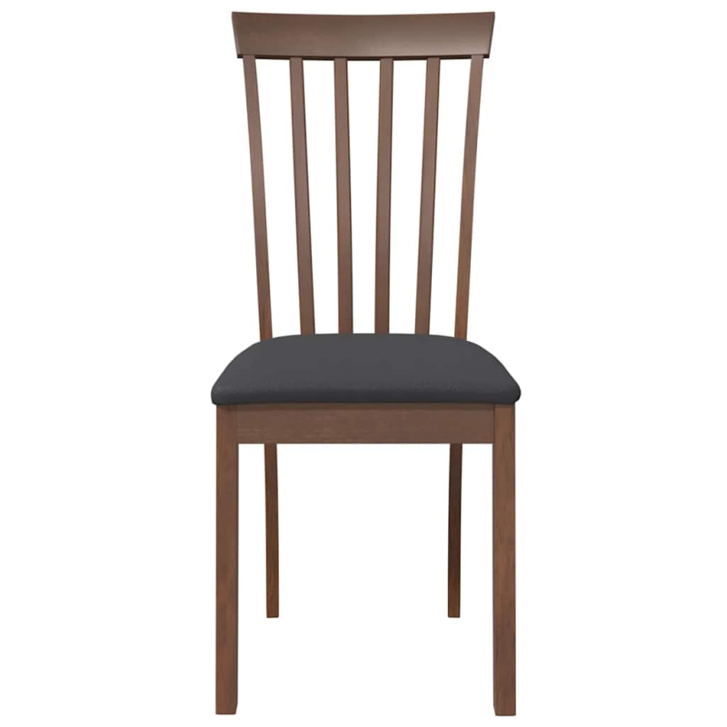 Esszimmerstühle mit Kissen 2 Stk. Braun Massivholz Gummibaum