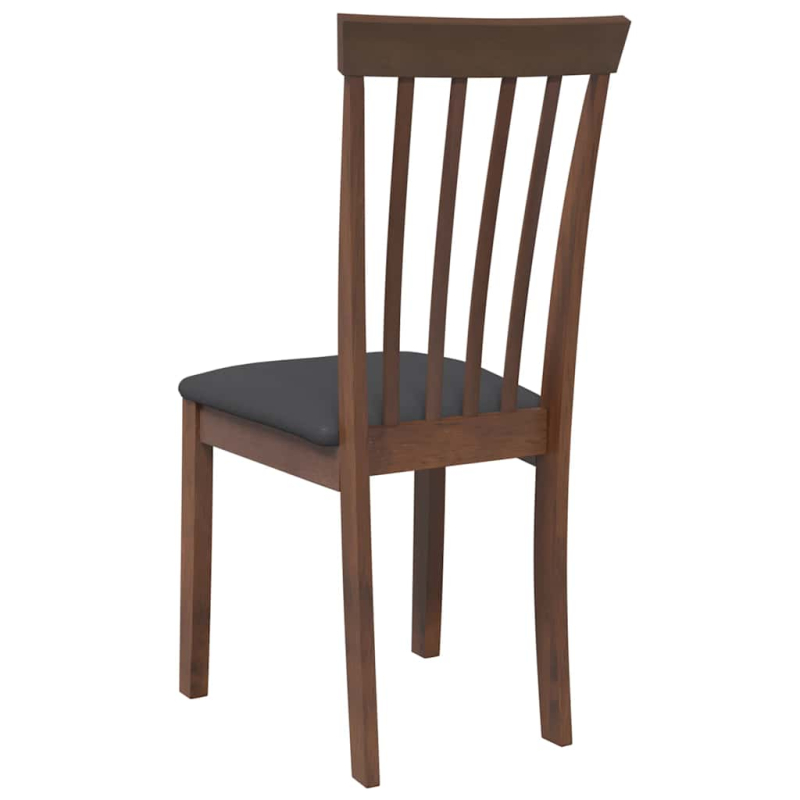 Esszimmerstühle mit Kissen 2 Stk. Braun Massivholz Gummibaum