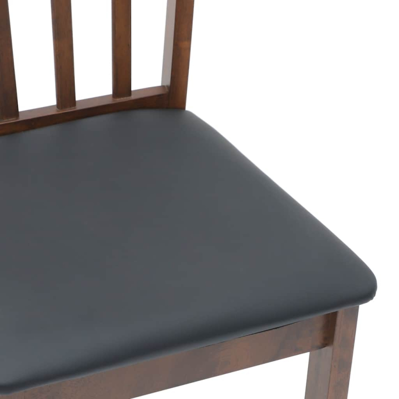 Esszimmerstühle mit Kissen 2 Stk. Braun Massivholz Gummibaum