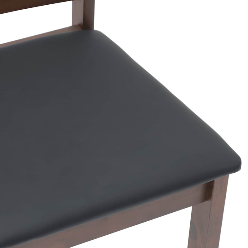Esszimmerstühle mit Kissen 2 Stk. Braun Massivholz Gummibaum