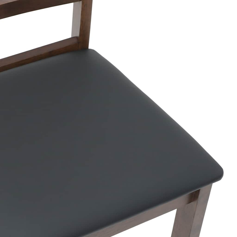 Esszimmerstühle mit Kissen 2 Stk. Braun Massivholz Gummibaum