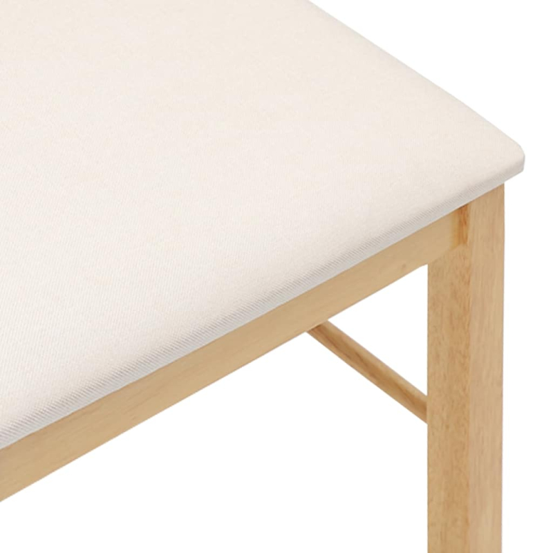 Esszimmerstühle mit Kissen 2 Stk. Massivholz Gummibaum