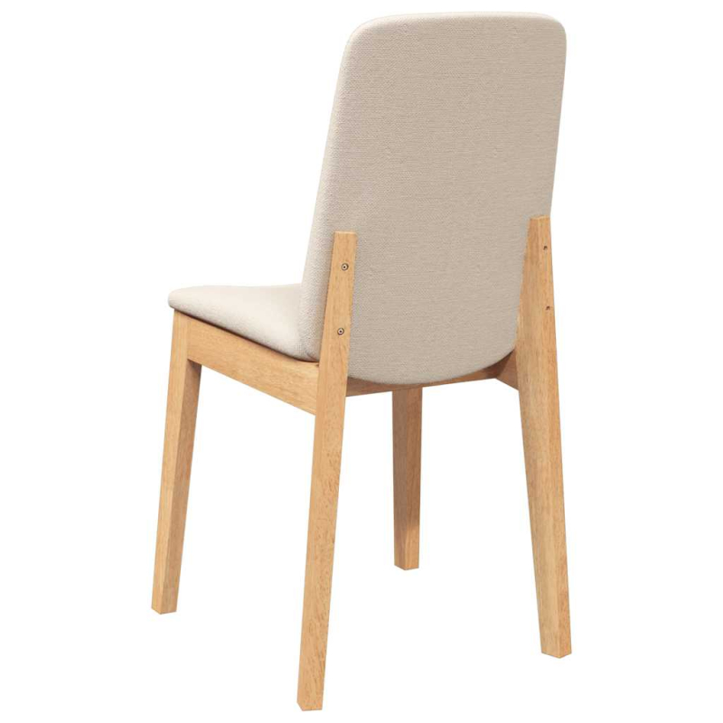 Esszimmerstühle mit Kissen 2 Stk. Massivholz Gummibaum