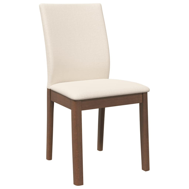 Esszimmerstühle mit Kissen 2 Stk. Braun Massivholz Gummibaum