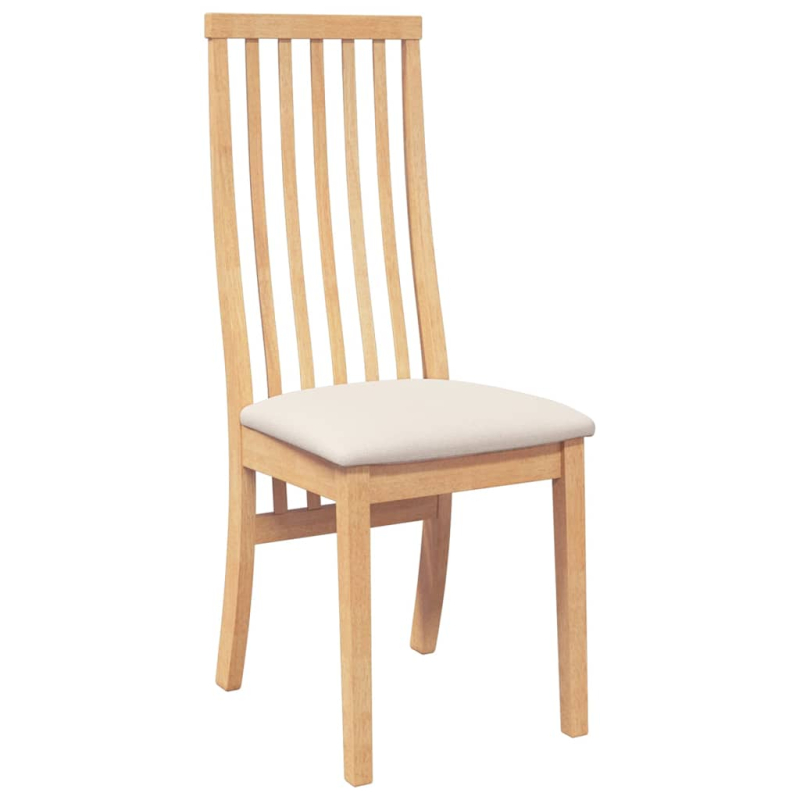 Esszimmerstühle mit Kissen 2 Stk. Massivholz Gummibaum
