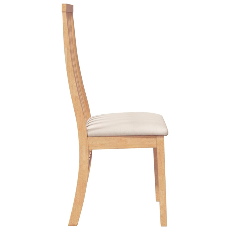 Esszimmerstühle mit Kissen 2 Stk. Massivholz Gummibaum