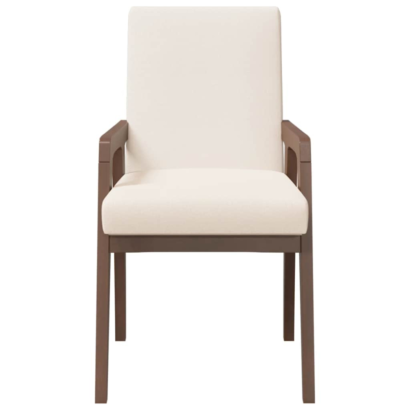 Esszimmerstühle mit Kissen 2 Stk. Braun Massivholz Gummibaum