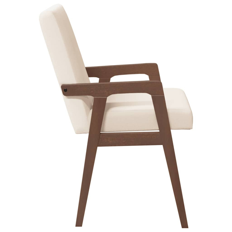 Esszimmerstühle mit Kissen 2 Stk. Braun Massivholz Gummibaum