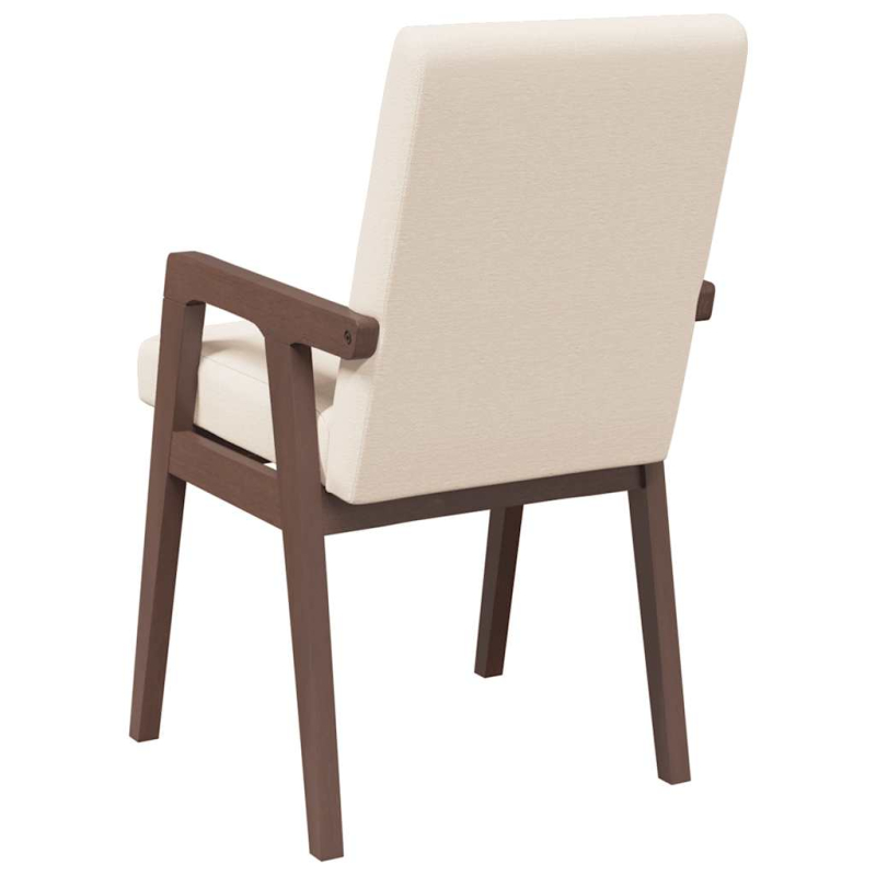 Esszimmerstühle mit Kissen 2 Stk. Braun Massivholz Gummibaum