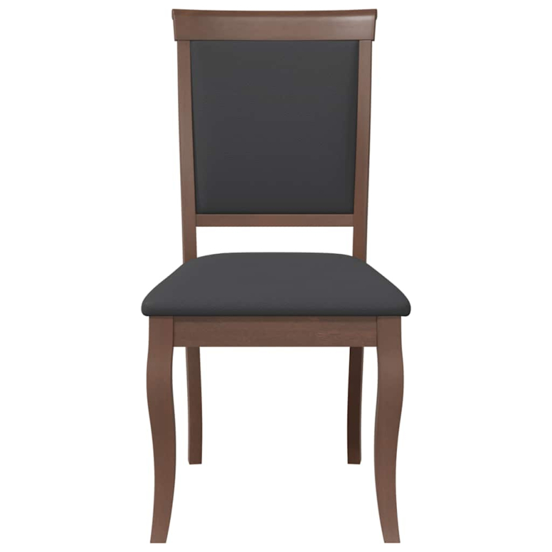 Esszimmerstühle mit Kissen 2 Stk. Braun Massivholz Gummibaum