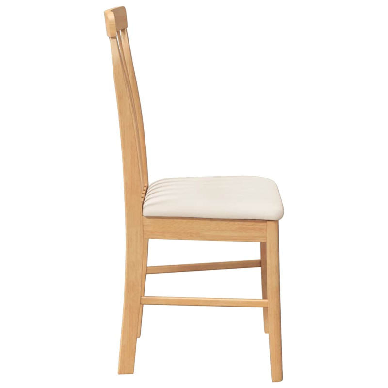 Esszimmerstühle mit Kissen 2 Stk. Massivholz Gummibaum