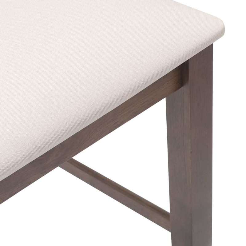 Barhocker mit Kissen 2 Stk. Braun Massivholz Gummibaum