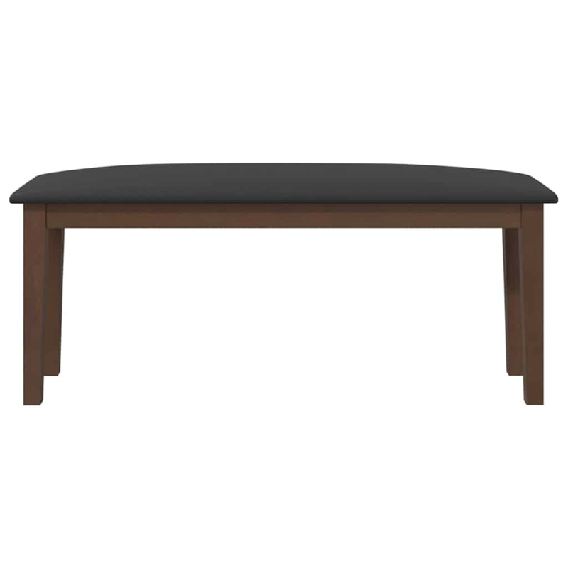 Bank 110 cm Braun Massivholz Gummibaum