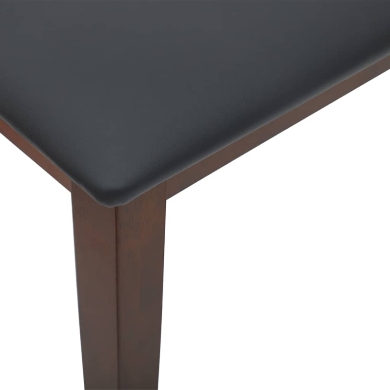 Bank 110 cm Braun Massivholz Gummibaum